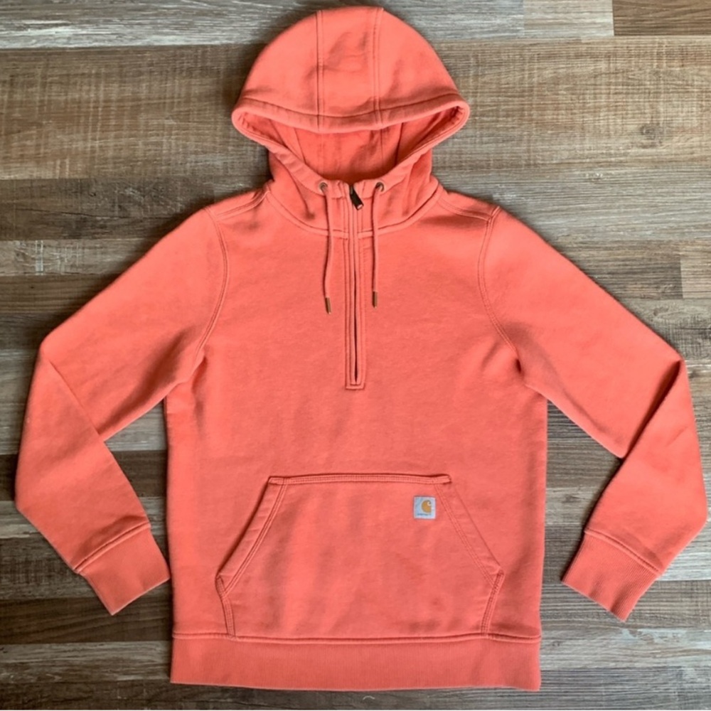Coral pink Carhartt hoodie